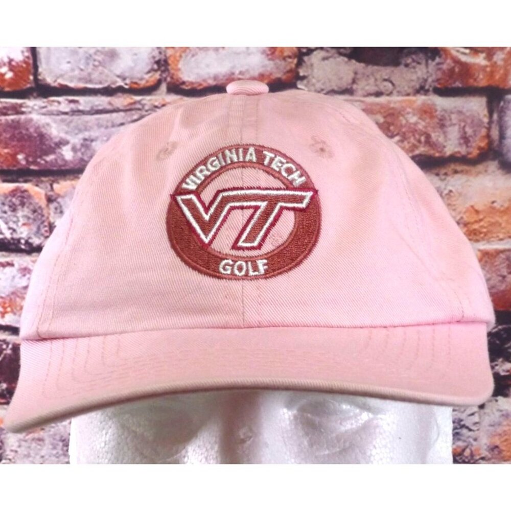 Virginia Tech Hokies Golf Hat VT Pink Adjustable Cap By Town Talk